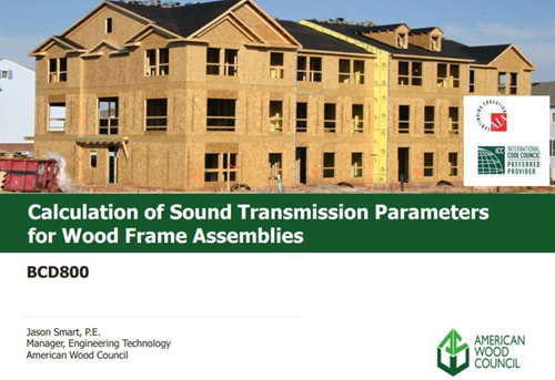 Image for Calculation of Sound Transmission Parameters for Wood-Frame Assemblies